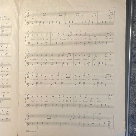 Marine Hymn sheet music - Picture 3 of 3